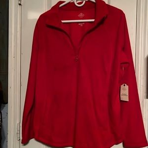 St. John’s Bay size Large lightweight red sweater. NWT